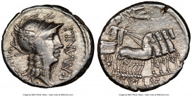 L. Cornelius Sulla as Imperator and L. Manlius Torquatus as Proquaestor (82 BC). AR denarius (18mm, 7h). NGC Choice VF. Military mint in Italy, moving...