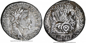 Augustus (27 BC-AD 14). AR denarius (18mm, 3.66 gm, 7h). NGC Choice VF 4/5 - 2/5. Lugdunum, 2 BC-AD 4. CAESAR AVGVSTVS-DIVI F PATER PATRIAE, laureate ...