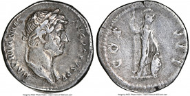 Hadrian (AD 117-138). AR denarius (18mm, 3.16 gm, 5h). NGC Choice VF 4/5 - 3/5, marks. Rome, AD 134-138. HADRIANVS AVGVSTVS P P, laureate head of Hadr...