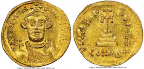 Constans II Pogonatus (AD 641-668). AV solidus (20mm, 4.41 gm, 6h). NGC MS 4/5 - 4/5, clipped. Constantinople, 4th officina, ca. AD 649/50-651/2. d N ...