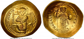 Constantine X Ducas (AD 1059-1067). AV histamenon nomisma (25mm, 4.41 gm, 6h). NGC Choice XF 5/5 - 5/5. Constantinople. +IhS IXS RЄX-RЄSNANTIhm, Chris...