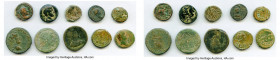 ANCIENT LOTS. Roman Provincial. AD 1st-3rd centuries. Lot of ten (10) AE. VG- About Fine. Includes: AE issues (10) various emperors and types. Total t...