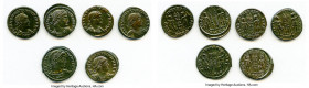 ANCIENT LOTS. Roman Imperial. AD 4th century. Lot of six (6) AE3 or BI nummi. AU. Includes: Various emperors with different types. Total six (6) coins...