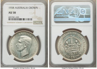 George VI Pair of Certified Crowns 1938-(m) AU58 NGC, Melbourne mint, KM34. Sold as is, no returns. 

HID09801242017

© 2020 Heritage Auctions | A...