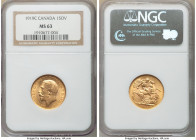 George V gold Sovereign 1919-C MS63 NGC, Ottawa mint, KM20.

HID09801242017

© 2020 Heritage Auctions | All Rights Reserved