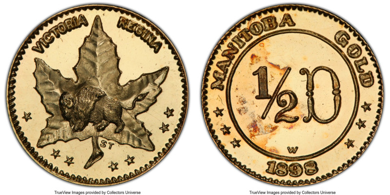 Manitoba gold Fantasy 1/2 Dollar 1898-Dated (c. 1962)-W MS64 PCGS, KM-X11. Buffa...