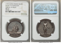 Napoleon silver "Landing at Frejus" Medal L'An VIII (1799)-Dated MS62 NGC, Julius-715, cf. Zeitz-11 (bronze). 33mm. By Galle. ARRIVEE A FREJUS, / XVII...