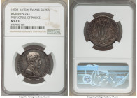 Napoleon silver "Prefecture of Police" Medal ND (1802) MS63 NGC, Bram-243, Julius-1125. 30mm. By Gatteaux. VIGLAT UT QUIESCA ANT Bust of Napoleon righ...
