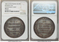 Napoleon silver "Protection of the Harz Mines by the Army of Hanover" Medal 1804-Dated MS63 NGC, Bram-362, Julius-1303. 44mm. L' ARMEE D' HANOVRE. abo...