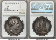 Napoleon silver "Te Deum (Public Thanksgiving) at the Cathedral in Vienna" Medal 1805-Dated MS62 NGC, Bram-461. 41mm. By Andrieu and Brenet. NAPOLEON ...