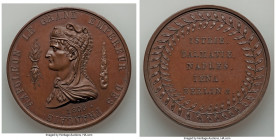 Napoleon bronze "The Great Campaigns of 1806" Medal 1806 UNC, Bram-554, Julius-1629. 52mm. 63.88gm. Plain edge. By B. Montagny. 

HID09801242017

...