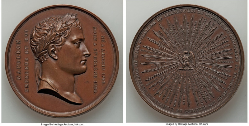 "Return of Napoleon's Remains from St. Helena" copper Restrike Medal 1840-Dated ...