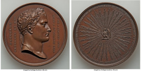 "Return of Napoleon's Remains from St. Helena" copper Restrike Medal 1840-Dated UNC, Bram-1987. 52mm. 68.09gm. Plain edge stamped "(cornucopia) CUIVRE...