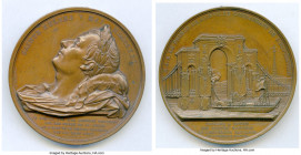 "Passage of the Remains of Napoleon in Rouen" copper Restrike Medal 1841-Dated UNC, Bram-1980. 63mm. 128.77gm. Plain edge, stamped "(cornucopia) CUIVR...
