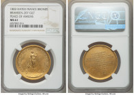 Augsburg. Free City gilt "Peace of Amiens" Medal 1802-Dated MS61 NGC, Nuvolari-139, Bram-206. By Neuss. ALLEN VOLKERN OFF NET SIE DIE MEERE Peace hove...