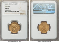 Prussia. Wilhelm I gold 20 Mark 1875-B AU58 NGC, Hannover mint, KM505. AGW 0.2305 oz. 

HID09801242017

© 2020 Heritage Auctions | All Rights Rese...