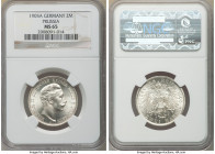 Prussia. Wilhelm II 2 Mark 1905-A MS65 NGC, Berlin mint, KM522. Satin untoned surfaces with mint bloom. 

HID09801242017

© 2020 Heritage Auctions...
