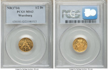 Würzburg. Kristoph Franz von Hutten gold 1/2 Ducat ND (1724-1729) MS62 PCGS, Wurzburg mint, KM273.

HID09801242017

© 2020 Heritage Auctions | All...