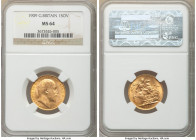 Edward VII gold Sovereign 1909 MS64 NGC, KM805. AGW 0.2354 oz. 

HID09801242017

© 2020 Heritage Auctions | All Rights Reserved
