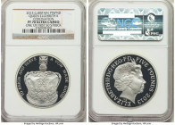 Elizabeth II platinum Proof "60th Anniversary of Coronation" 5 Pounds 2013 PR70 Ultra Cameo NGC, KM1242d. One of First 50 Struck. Mintage: 150. Issued...