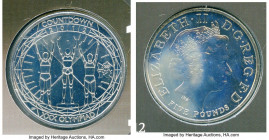 Elizabeth II 4-Piece Lot of copper-nickel, gold & silver "Olympics Countdown" Proof Set 2012, 1) copper-nickel 5 Pounds - Proof, KM-Unl. 2) silver Pie...