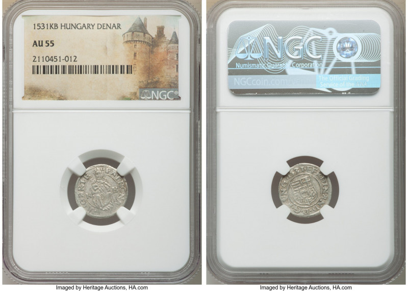 Ferdinand I 10-Piece Lot of Certified Assorted Denars NGC, 1) Denar 1531-KB - AU...