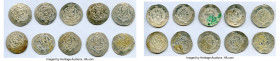 Abbasid Governors of Tabaristan 10-Piece Lot of Uncertified Assorted Hemidrachms, Includes 9 Anonymous issues of various dates and 1 of Hani. Conditio...