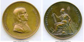 Cisalpine Republic. Napoleon bronze Restrike "Foundation of the Cisalpine Republic" Medal ND (1797) UNC, Hennin-792, Julius-552. 63mm. 107.23gm. Plain...