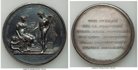 Cisalpine Republic. Napoleon silver "Constitution of Lyon for the Italian Republic" Medal L'An X (1802) AU (Cleaned), Bram-189, Julius-1043. 55mm. 58....