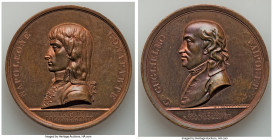 Genoa. Napoleon bronze Restrike "Constitution of the Ligurian Republic" Medal ND (1797) UNC, Hennin-791, Julius-550. 50mm. 58.39gm. Plain edge, stampe...