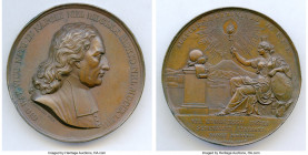 Naples & Sicily. Ferdinand II copper "Congress of Italian Scientists in Naples" Medal 1845 AU (Rim Bumps, Verdigris), Ricciardi-178. 60mm. 127.60gm. B...