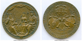 "Jubilee of the Jagiellonian University" bronze Medal 1900 AU, 68mm. 118.85gm. Produced on the occasion of the 500th Anniversary of the renewal of the...