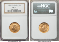 George V gold Sovereign 1930-SA MS64 NGC, Pretoria mint, KM-A22, S-4005. AGW 0.2355 oz. 

HID09801242017

© 2020 Heritage Auctions | All Rights Re...