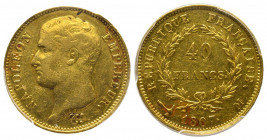 France. Premier Empire 1804-1814
40 Francs, Toulouse, 1807 M, AU 12.9 g.
Ref : G.1082a, Fr.486
Conservation : PCGS XF 40