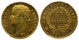 France. Premier Empire 1804-1814
40 Francs, Bordeaux, 1811 K, AU 12.88 g.
Ref : G.1084, Fr.509
Conservation : PCGS AU55.
Quantité : 6333 exemplaires. ...