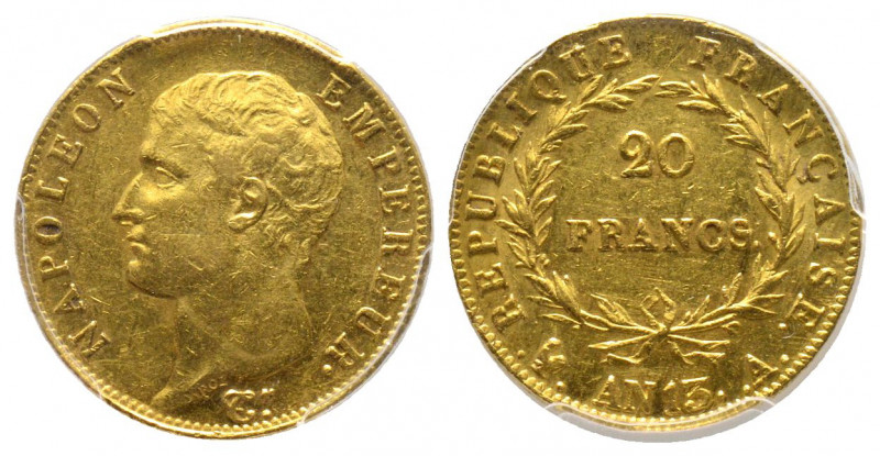 France. Premier Empire 1804-1814
20 Francs, Paris, AN 13 A, AU 6.45 g.
Ref : G.1...