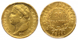 France. Premier Empire 1804-1814
20 Francs, Paris, 1811 A, petit coq, AU 6.45 g.
Ref : G.1025, Fr. 516
Conservation : PCGS AU 55