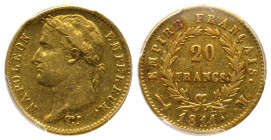 France. Premier Empire 1804-1814
20 Francs, Toulouse, 1811 M, AU 6.45 g.
Ref : G.1025, Fr.516
Conservation : PCGS XF 45