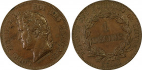 France. Louis Philippe Ier, Essai de 1 decime, Paris, 1840, Cu 10.3 g.
Ref : Gadoury (1989) 210, Maz.1143
Conservation : PCGS SP 63 BN
