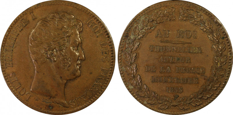 France. Louis Philippe 1830-1848, Essai du 5 francs de Thonnelier frappe médaill...