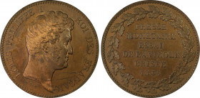 France. Louis Philippe 1830-1848, Essai du 5 francs de Thonnelier frappe médaille, Paris, 1845, AE 21.83 g.
Ref : Maz. 1157 (R1)
Conservation : PCGS S...