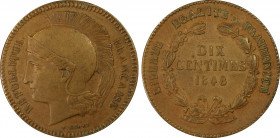 France. IIe République, Essai de 10 centimes par Gayrard, Paris, 1848, Cu, 10.55 g.
Ref : Gadoury (1989)240, Maz.1358 (R2)
Conservation : PCGS SP 58