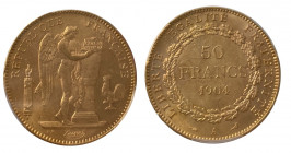 France. IIIe République 1870-1940
50 Francs, Paris, 1904, AU 16.12 g.
Ref : G. 1113
Conservation : PCGS MS 63