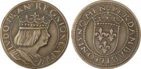 France. IIIe République 1870-1940, essai au type du ducat d'or de Louis XII, (1880) AG 8.77 g.
Ref : Maz.2226a (R2)
Conservation : PCGS SP 64