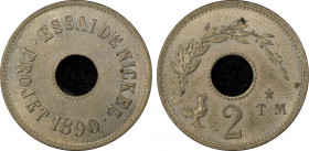 France. IIIe République, Projet TM 2 Essai de nickel Théodore Michelin, Paris, 1890, Ni 2.5 g.
Ref : GEM 260.1, Maz.2321 (R1)
Conservation : PCGS SP 6...