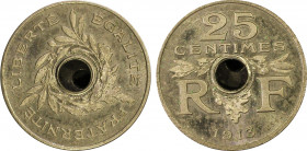 France. IIIe République, Essai de 25 centimes par Guis, petit module, Paris, 1913, Ni 3.03 g.
Ref : GEM 71.3, Gadoury (1989) 373, Maz 2144a (R2)
Conse...