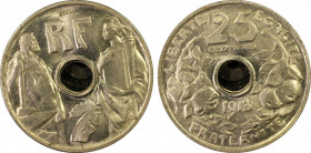 France. IIIe République, Essai de 25 centimes par Prouvé grand module, Paris, 1913, Ni 5 g. 
Ref : GEM 74.1, Gadoury (1989) 377, Maz 2152 (R2)
Conserv...