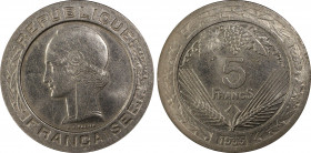 France. IIIe République, Essai de 5 Francs Vézien, 1933, Ni 12 g.
Ref : GEM 139.1, Maz.2567 (R1)
Conservation : PCGS SP 64