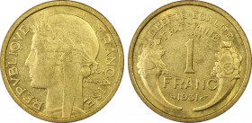 France. IIIe République, Essai de 1 Francs Morlon, 1931, Br-Al 3.97 g.
Ref : G.470, GEM 97.1, Maz.2585 (R1)
Conservation : PCGS SP 64