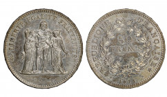 France. Cinquième république 1959- 
50 Francs, Paris, 1974, Hybride, revers de la 20 francs, AG 30 g.
Ref : G. 882a, GEM 223.5
Conservation : NGC MS 6...